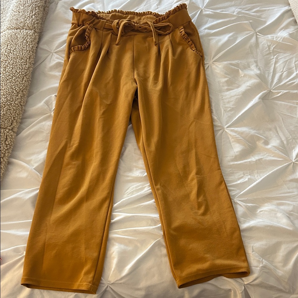 Mustard Yellow Drawstring Pants